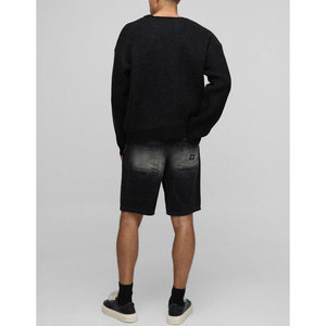 Pantalones cortos vaqueros para hombre con logotipo personalizado al por mayor, pantalones cortos vaqueros lavados vintage holgados de verano para hombre, ropa de calle informal a la moda - Product Image 2