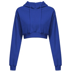 Women's Casual Long <b>Sleeve</b> Pullover Hoodie 100% Cotton Solid Color <b>Short</b> <b>Sweatshirt</b> Top with Front Logo for Winter - Product Image 1