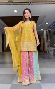 TOP DE SOIRÉE ET SARARA AVEC FANTAISIE DUPPATA WORK - Product Image 4