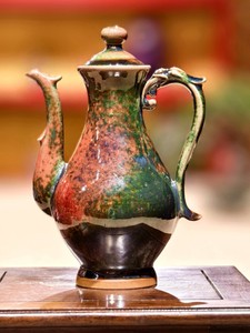 กาน้ำชาหัวมังกร เคลือบลายแตก เปลี่ยนสีได้ ทำจากเซรามิก พร้อมหูจับแบบศิลปะ สำหรับชงชาแบบกังฟู - Product Image 6