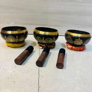 Bol sonore de chakra artisanal en métal bronze de tous les jours pour l'outil de pratique quotidienne traditionnelle d'alignement - Product Image 4