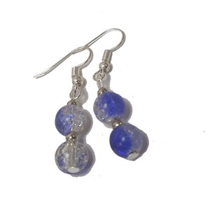 Pendiente de grieta azul de cristal alto, cuentas facetadas, piedras preciosas curativas, joyería de moda de cristal, conjunto de pendientes, joyería para mujer, mayorista - Product Image 6