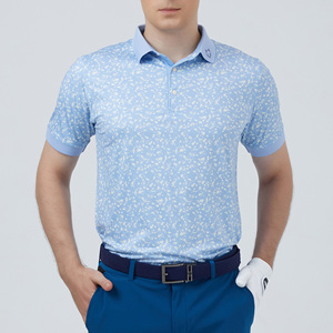 Camiseta de Golf Personalizada de Alto Rendimiento para Hombre, Tejido de Punto, Manga Corta, Impresión Digital, Secado Rápido, Ecológica, Informal - Product Image 2