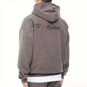 Sweat à capuche délavé à l'acide de haute qualité pour hommes Casual Fashion Sports Style Best Hip Hop Seamless Sweatshirt - Product Image 4