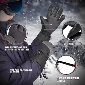 Guantes de invierno para hombre de la mejor calidad Guantes de esquí a prueba de viento e impermeables a un precio Material de cuero de alta calidad - Product Image 6