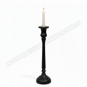 Bougeoir Candélabre Aluminium Noir Couleur Table Top Bougies Stand Votive Vente Chaude De Mariage Fête D'anniversaire Décoratif - Product Image 2