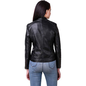 Chaquetas de Cuero de Oveja Transpirables Personalizadas de Alta Calidad para Mujer, Chaquetas de Cuero de Invierno a la Moda Originales con Servicio OEM - Product Image 3