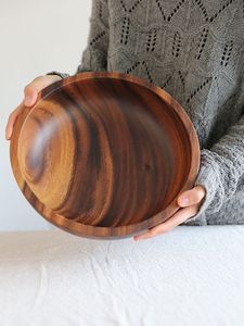 CASUAL PERFECTO VERSÁTIL ARTESANÍA Tazón de masa de madera Hecho a mano para frutas o ensaladas Vintage Casa de campo rústica de alta calidad - Product Image 3