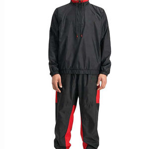 OEM Winter Streetwear Printed Windbreaker Custom Set Men Hooded Tracksuit Quick Dry Breathable 100% <b>Nylon</b> <b>Fabric</b> Customizable - Product Image 1