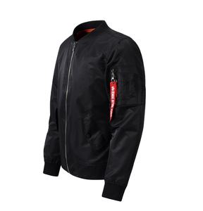 ... Chaqueta de bombardero informal para hombre, tela transpirable con cremallera frontal, ajuste ligero, ideal para uso diario, viajes y fines de semana, uso al aire libre - Product Image 3