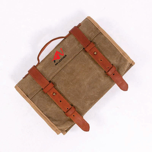 Multi-Function Custom Travel Tool Pouch Heavy Duty Leather Canvass <b>Roll</b> <b>Bag</b> <b>Roll</b> Tool Pouch Fashion Style With Stylish Design - Product Image 4