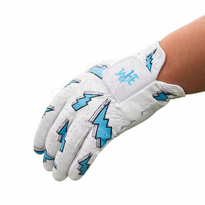 Gants de golf respirants toutes saisons personnalisables en cuir véritable de qualité supérieure, fermeture auto-agrippante unisexe, ajustement flexible pour les mains, sport - Product Image 4