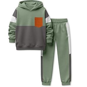 Top vente à la mode vêtements de sport vêtements de sport survêtement pull enfants enfant garçons survêtements polaire coton Polyester survêtement - Product Image 1