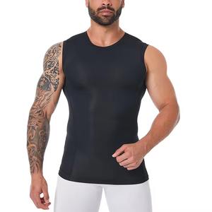 Camiseta Deportiva Personalizada al por Mayor para Hombre, Transpirable, de Algodón y Elastano, con Dobladillo Curvo y Abertura Lateral, Chaleco Deportivo Estampado para Fitness - Product Image 1