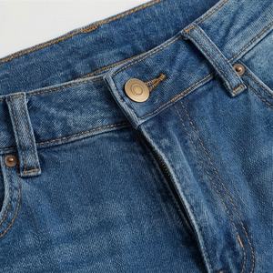 Jeans en denim pour femmes, pantalon évasé côtelé sur mesure, design empilé, respirant, en coton, couleur personnalisée, streetwear - Product Image 4