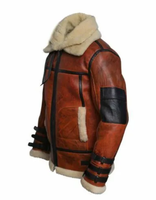 Vente en gros de vestes d'hiver pour hommes, manteau en cuir de haute qualité avec doublure en fourrure de mouton, bretelles, type de fourrure grande taille
