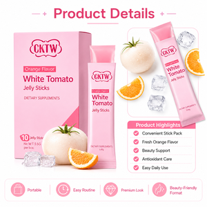 OKTW - Barritas de Gelatina de Colágeno de Tomate Blanco con Sabor a Naranja, Suplemento Dietético para el Brillo de la Piel, Belleza, Gelatina Oral Portátil - Product Image 2