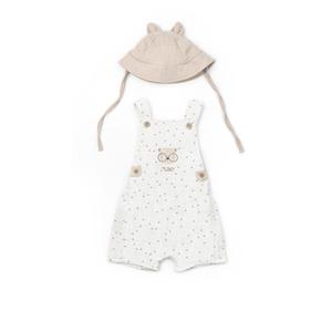 100% Salopet di cotone con bambino 2 cappello mussola per neonati e neonati serie pagliaccetti - Product Image 4