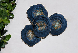 Sous-verres en résine, fabrication artisanale, qualité supérieure, décoration d'intérieur, sous-verres pour boissons, 4x4 pouces, style luxueux, disponible en différentes couleurs - Product Image 4