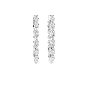 Boucles d'oreilles en diamant de laboratoire 0,651 CT pour femmes, clarté VVS-VS EF, or 18 carats, 14 carats, 10 carats et argent 925, option moissanite en rose - Product Image 3