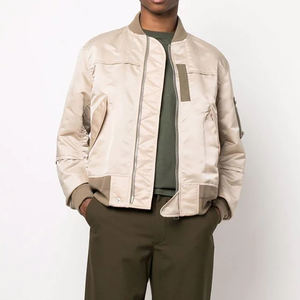 แจ็กเก็ตผ้าซาตินกันลมสำหรับผู้ชายเสื้อแจ็กเก็ตบอมเบอร์สำหรับฤดูหนาว - Product Image 3