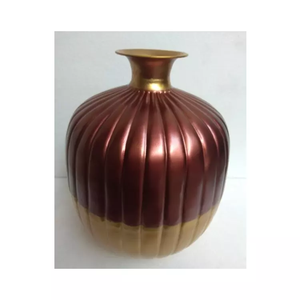 New Arrival Gray Color Galvanized Flower <b>Vase</b> Trendy Designed Home Decorative Metal Modern Flower <b>Vase</b> Supplier - Product Image 2