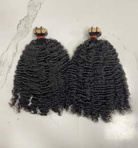 Tape Ins Curly Texture 100% Extensiones de cabello humano vietnamita Sin tejido químico Cutícula del cabello alineada Buen precio para mujeres negras - Product Image 2