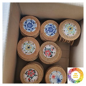 Napperon en rotin élégant et assiettes de présentation Décoration de table faite à la main Idéal pour les mariages Salle à manger et tenture murale - Product Image 3