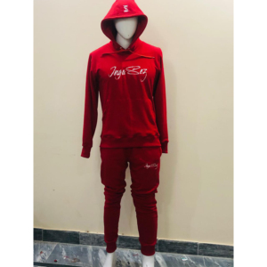 Mens Sweat <b>Suits</b> Jogging <b>Suit</b> Tracksuit Custom Logo <b>Jacket</b> Tracksuits Men Red Dyed Cotton Made Plain - Product Image 1