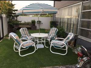 Chaise et table d'extérieur en PVC pour fournitures de jardin - Product Image 2