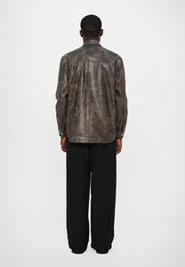 Genuine <b>Sheepskin</b> Bomber Leather <b>Jacket</b> for Men Stand Collar Windproof Breathable Multi Color Motorcycle Leather <b>Jacket</b> - Product Image 3