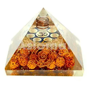 Handmade Orgonite pyramid Rudraksha Beads Orgone Energy Healing Orgonite Pyramid Buy From PLANET CRYSTAL EX