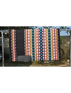 Couverture de selle occidentale en laine faite à la main Tapis d'équitation de qualité supérieure Couverture équestre durable pour Ranch Rodeo Trail - Product Image 1