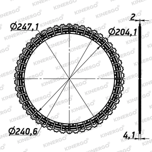 แผ่นคลัตช์ FTO01F1 สำหรับ Aisin Warner Toyota / Lexus TG-81SC (F8F35, GA8F22) U881 - Product Image 2