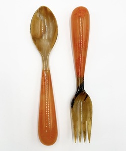 Mango de resina epoxi Cuerno de búfalo Juego de cucharas de cubiertos Mejor calidad Fabricante al por mayor Cuchara de cuerno de búfalo - Product Image 1