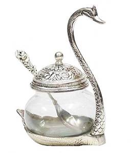 Cuenco elegante con cuchara para la vajilla, utensilios de cocina para el hogar, Hotel, restaurante, Color plata de aluminio, frutas secas en forma de pato - Product Image 3