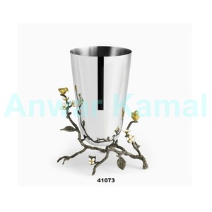 Gran oferta de jarrones de flores de Metal dorado martillado, maceta decorativa para el hogar, mesa de comedor, decoración de oficina y boda - Product Image 6