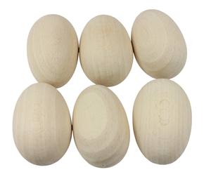 Artistic Folk <b>Wood</b> <b>Crafts</b> Natural Beech Easter Eggs Set Decorative Ornaments for Spring for Wooden Boxes Wall Signs Easter Gift - Product Image 1