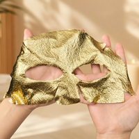 Masque facial peel-off liftant et raffermissant Y138 en feuille d'or 24K, séparé pour le haut/bas du visage et visage entier, 45g, en coton, pour soins de spa