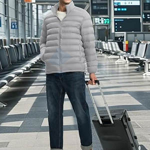 Veste matelassée légère pour homme Manteau d'hiver isolé avec capuche amovible Couche extérieure 3 saisons pour voyage ski camping OEM - Product Image 6