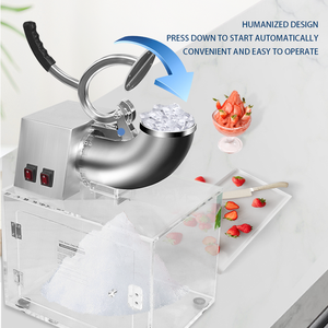 Broyeur de glace commercial, machine à neige électrique avec lames doubles, machine à glace pilée en acier inoxydable pour les restaurants familiaux - Product Image 3