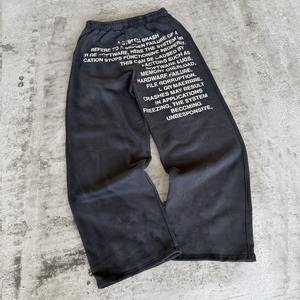 Pantalones de Felpa Francesa 100% Algodón Personalizados, Lavado Ácido Decolorado al Sol, Pantalones Anchos Vintage con Logotipo Estampado para Hombre - Product Image 6