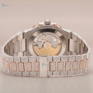 Reloj de lujo CVD Diamond para hombre, reloj automático Iced Out, reloj de pulsera con pantalla de fecha de acero inoxidable para él - Product Image 4