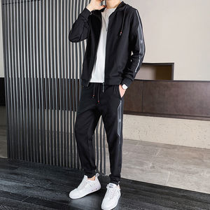 2022 nuevos conjuntos de moda de otoño para hombres, cárdigan con capucha y pantalones de chándal, ropa deportiva, chándales con pantalones cómodos y ropa de chándal - Product Image 3