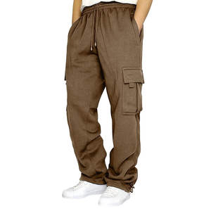 2026 meilleure qualité hommes pantalons de survêtement à jambes larges Style Baggy Joggers noir cordon dans un style unique - Product Image 5