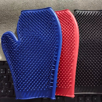 Gants de toilettage pour chevaux BLUHORSE BH-1021, qualité supérieure, en caoutchouc, robustes, durables, multicolores, taille personnalisée, emballés en boîte