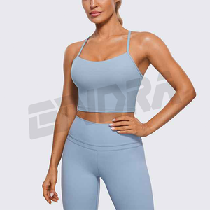 Sans couture maille entraînement débardeur femmes dos nageur athlétique Camisole intégré soutien-gorge Fitness chemise noir coupe ajustée sport haut de gymnastique 2025 - Product Image 3