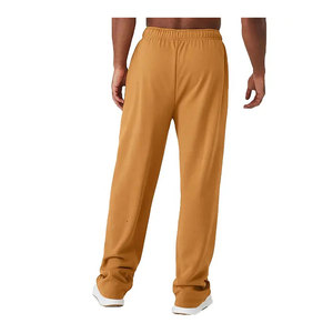 Pantalones de hombre de algodón pesado lavado con pantalones de chándal apilados con logotipo personalizado de retazos acampanados OEM Factory Direct Jogger Wear - Product Image 2