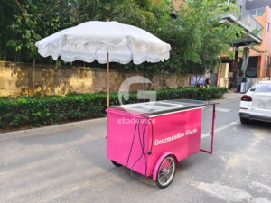 รถเข็นขายอาหารเคลื่อนที่ Etodevice แบบกำหนดเองสำหรับธุรกิจ รถเข็นขายของแบบเข็นสำหรับใช้งานกลางแจ้ง - Product Image 3