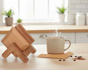 Suministros al por Mayor, Juego de Lujo para Sublimación, Taza para Café y Bebidas, Posavasos de Madera Personalizado - Product Image 4